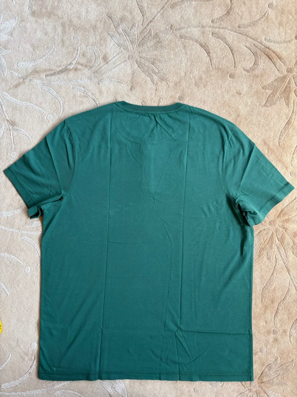 NWT, J. Crew Dark Green Broken In Short-Sleeve Henley, Cotton Jersey, Size XL